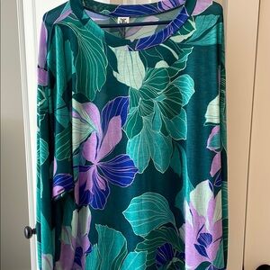Floral Green and Purple Women's Top made by Sew in Love